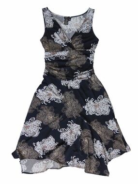 BCBGMaxazria Y2K Abstract Asymmetrical Midi Dress